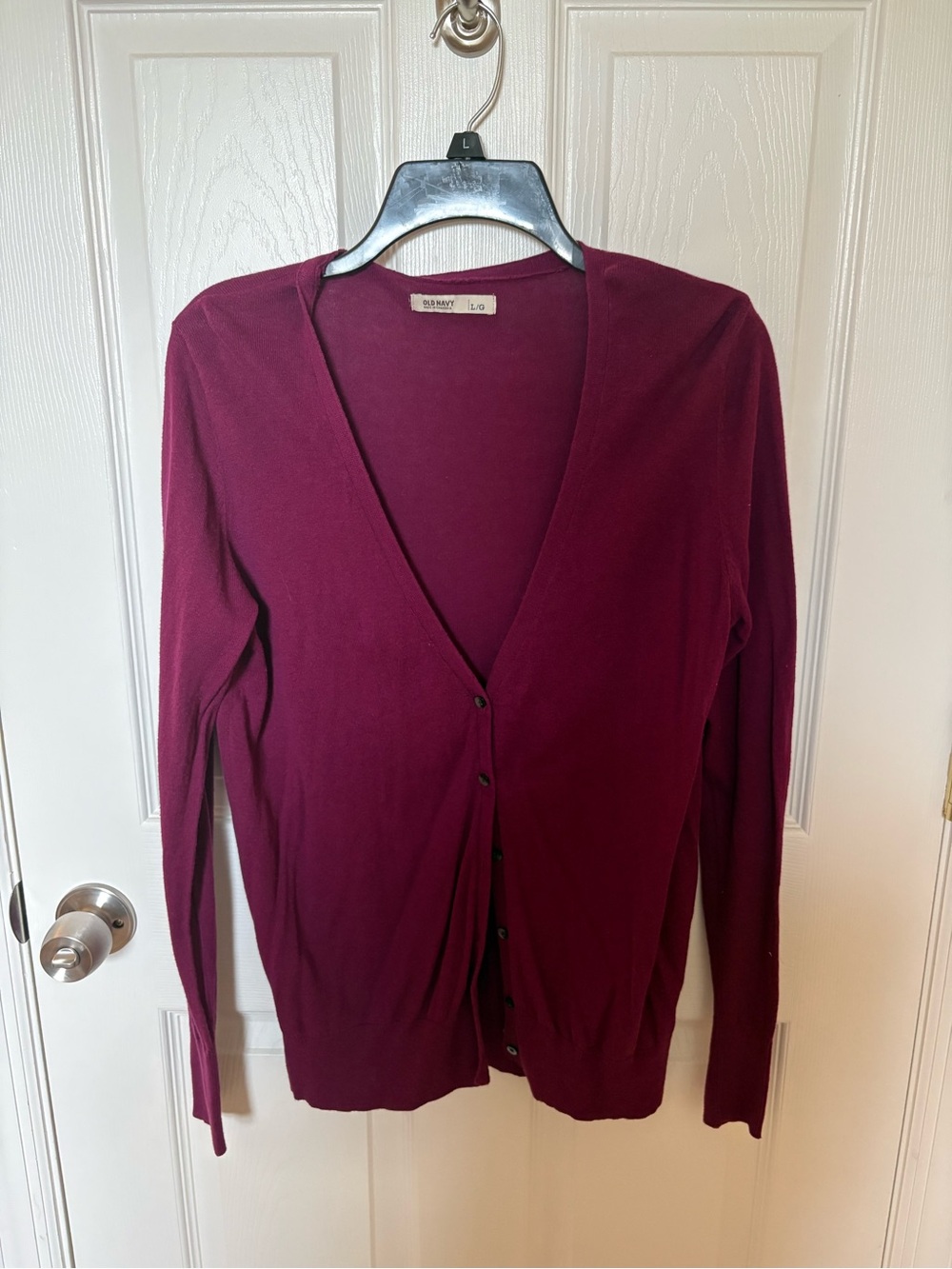 Old navy  Women's Burgundy Button-Front Cardigan Sweater